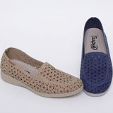 Mocassins confort perforés et respirants pour femme