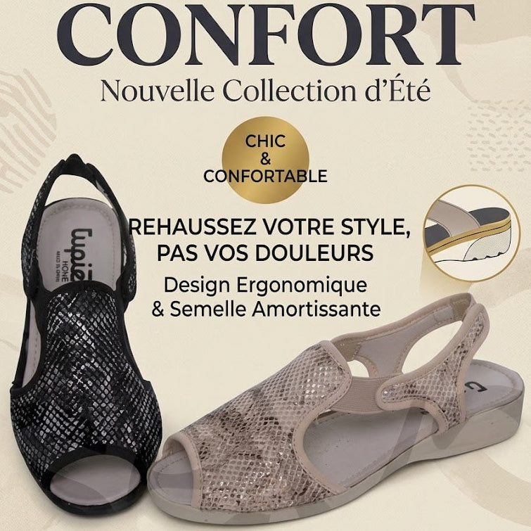 Sandales casual chic à bout ouvert