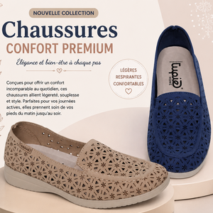Mocassins confort perforés et respirants pour femme