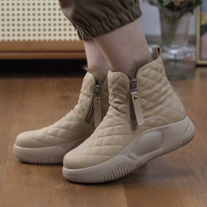 Bottes fourrées à plate-forme pour femmes