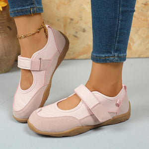 Chaussures casual femme à coupe basse avec bout rond confortable et fermeture velcro