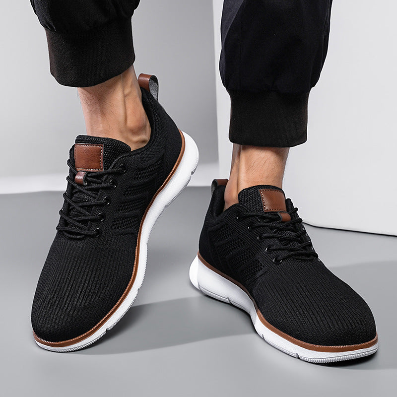 Baskets homme en maille respirante à lacets – Marche & sport
