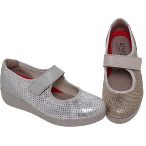 Chaussure confort respirante pour femme – Semelle ergonomique et fermeture à scratch ajustable