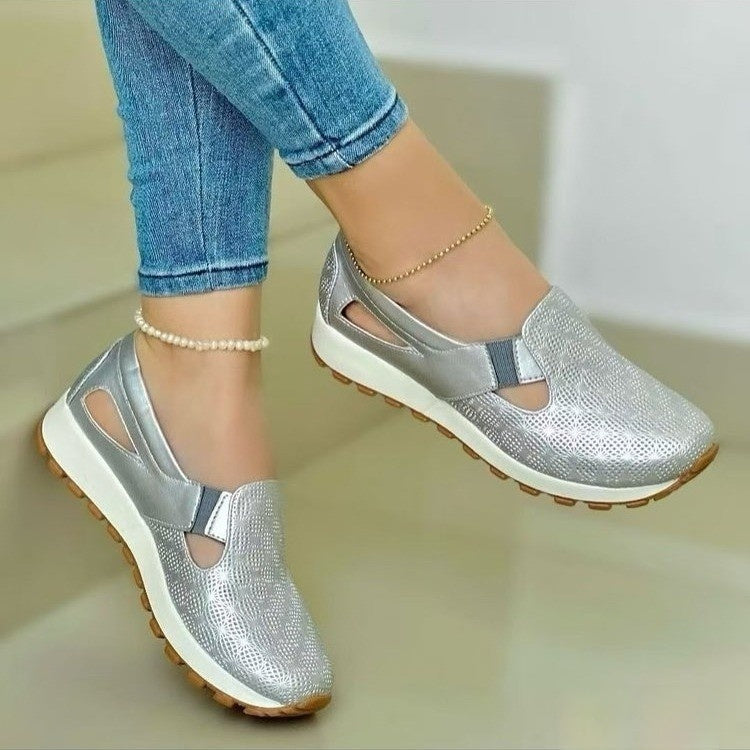 Chaussures Décontractées Femme – Grande Taille, Semelle Compensée