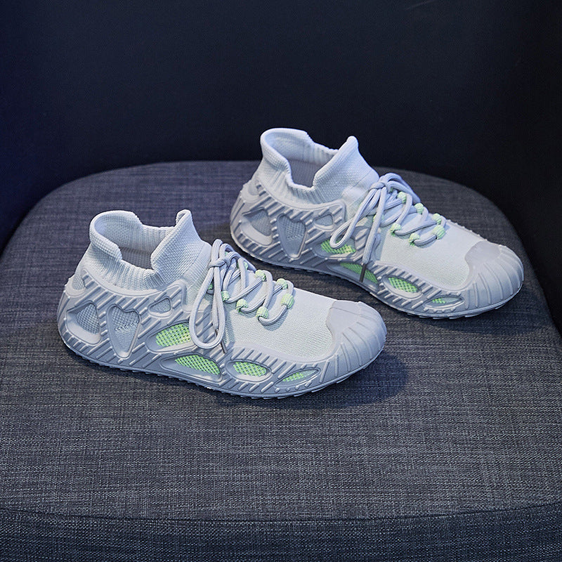 Baskets femme tendance à semelle épaisse en maille