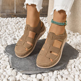 Sandales velcro à talons hauts et bout fermé pour femmes