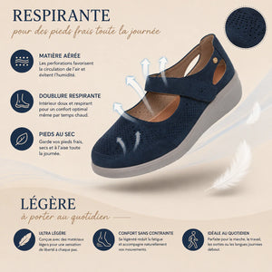 Chaussures velcro confortables pour Femme