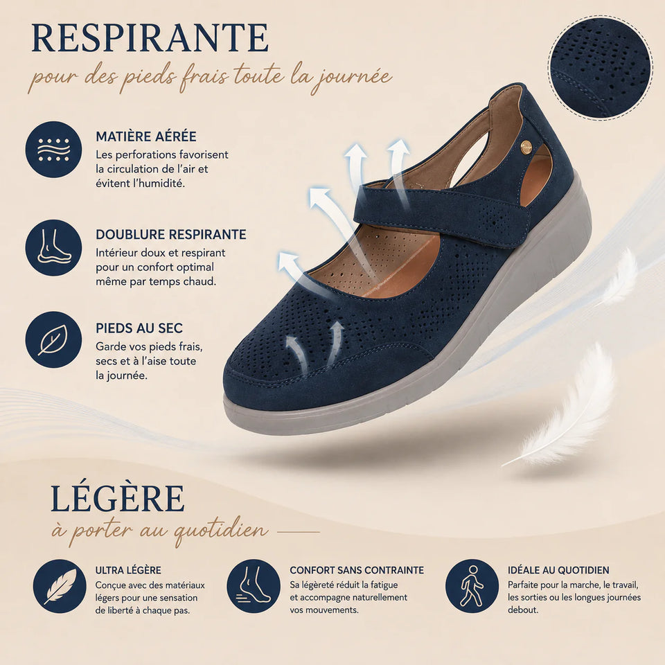 Chaussures velcro confortables pour Femme