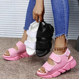 Sandales Compensées Crochet & boucle Pour femmes