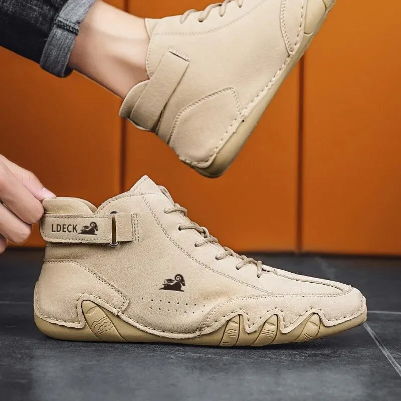 Élégance Hivernale - Bottes en Cuir Pour Hommes
