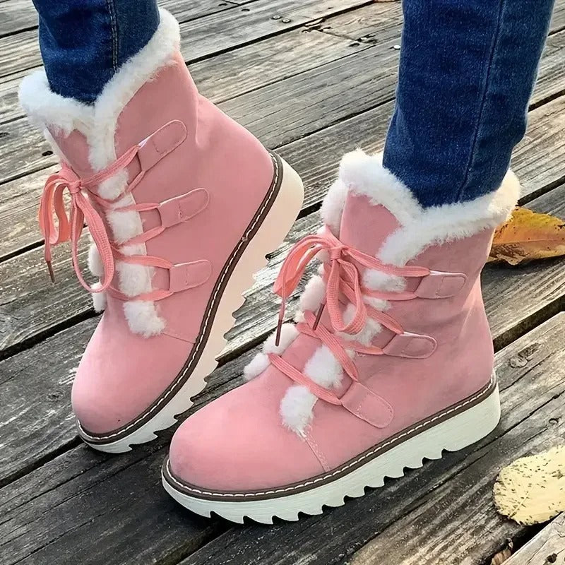 Bottes d’Hiver Fourrées Femme – Style Confort & Élégance