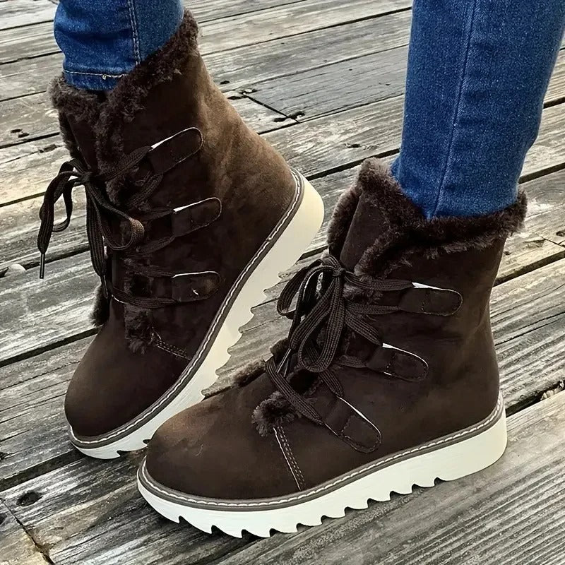 Bottes d’Hiver Fourrées Femme – Style Confort & Élégance