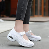 Chaussures de marche plates à coussin d'air Pour femmes