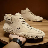 Élégance Hivernale - Bottes en Cuir Pour Hommes