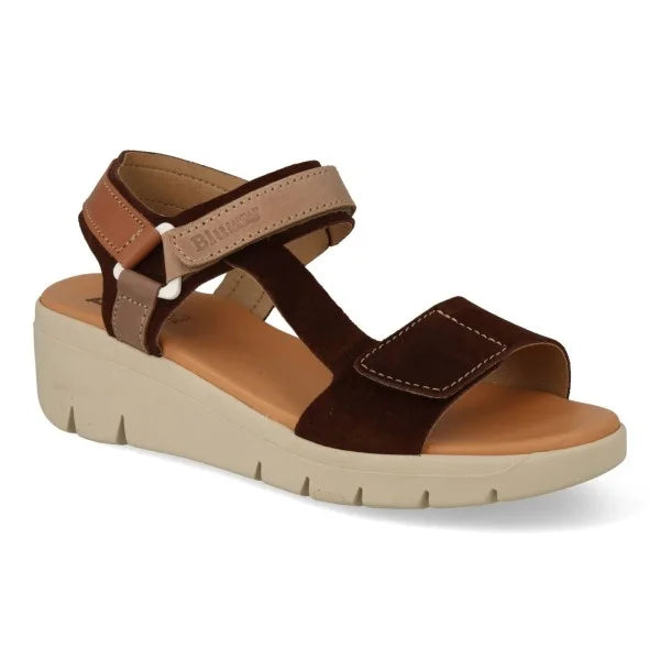 Sandale en Cuir Confort Femme à Scratch