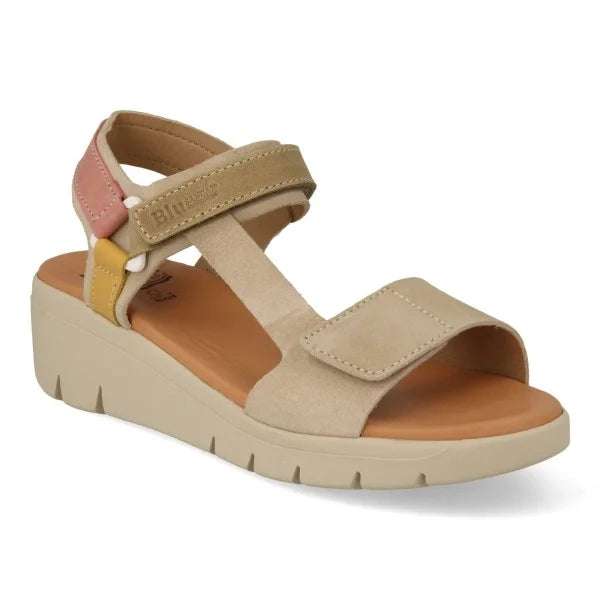 Sandale en Cuir Confort Femme à Scratch