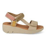 Sandale en Cuir Confort Femme à Scratch