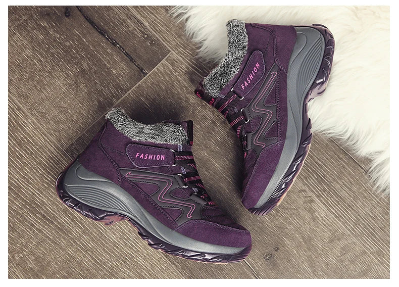 Bottines d'hiver en velours pour femmes