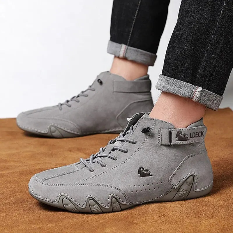 Élégance Hivernale - Bottes en Cuir Pour Hommes