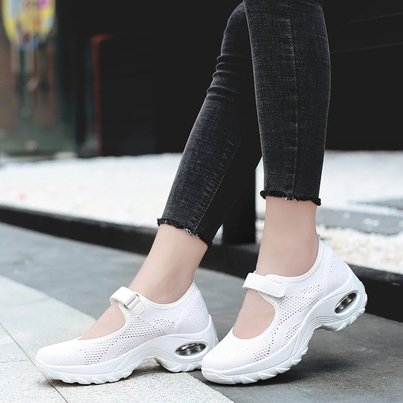 Chaussures de marche plates à coussin d'air Pour femmes